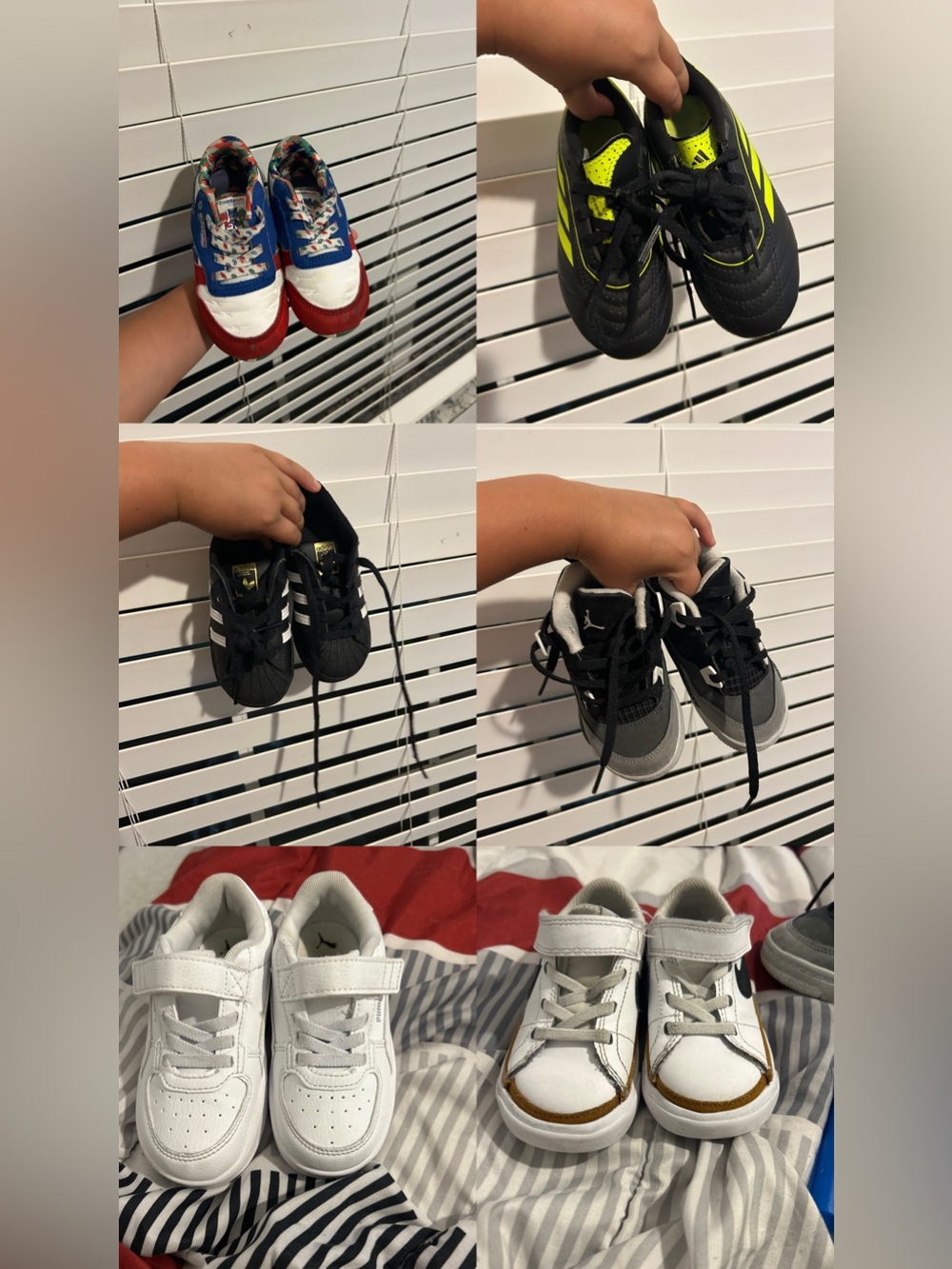 Kids White Velcro Sneakers - Unbranded